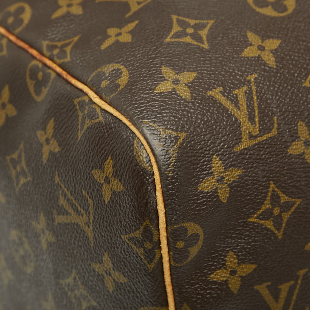 LOUIS VUITTON Brown Monogram Leather Keepall 55 Boston Bag - Picture 4 of 14